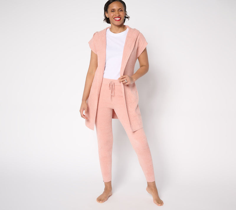 Barefoot Dreams CozyChic Lite Long Vest With Tie — View 4
