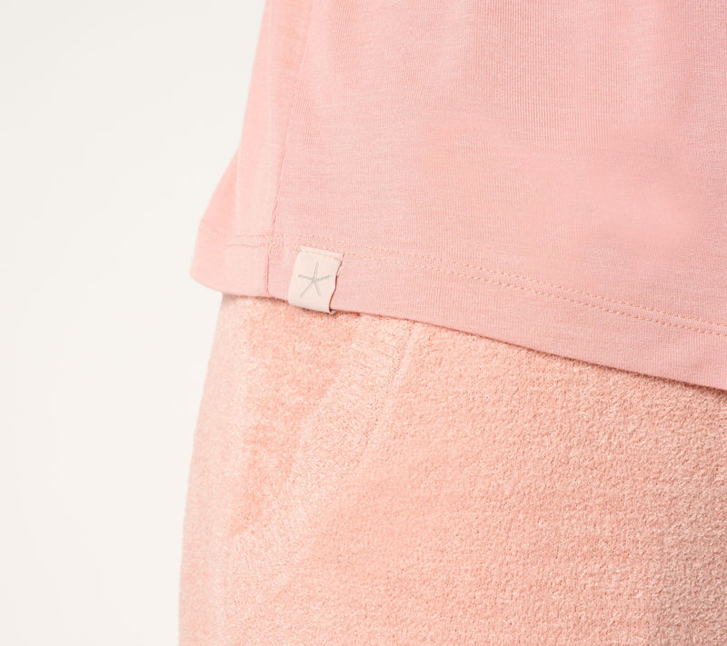 Barefoot Dreams Modal Drapey Double V-Neck Tee — View 5