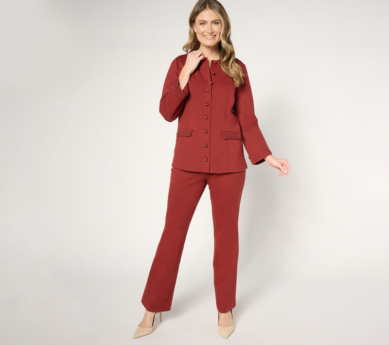 BEAUTIFUL by Lawrence Zarian Regular Pull-On Tailored Knit Pant — View 13