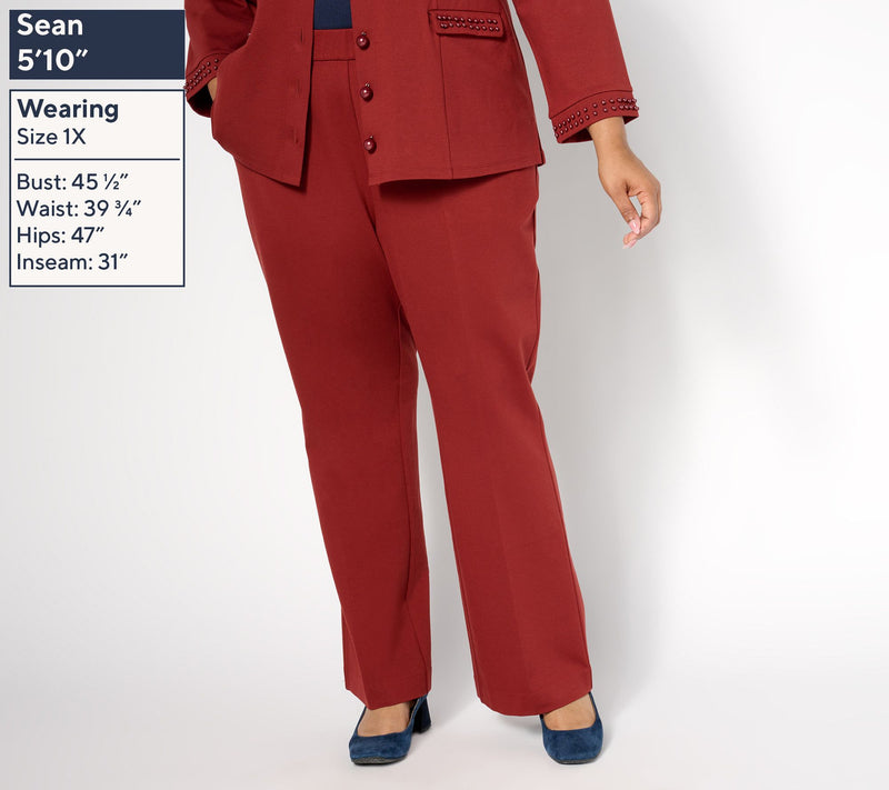BEAUTIFUL by Lawrence Zarian Regular Pull-On Tailored Knit Pant — View 10