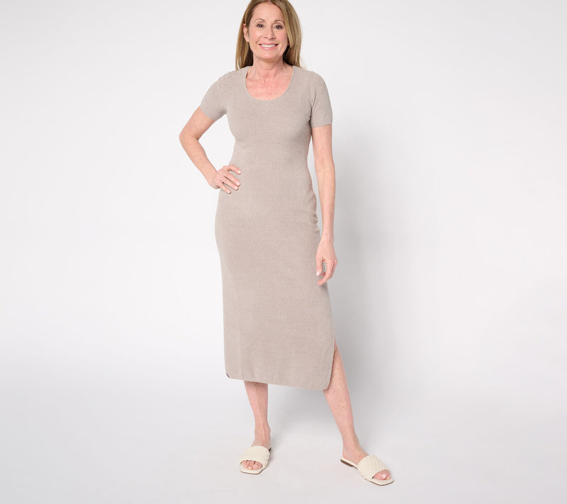 Barefoot Dreams Tall CozyChic Ultra Lite Scoop Neck Ribbed Dress — Main view