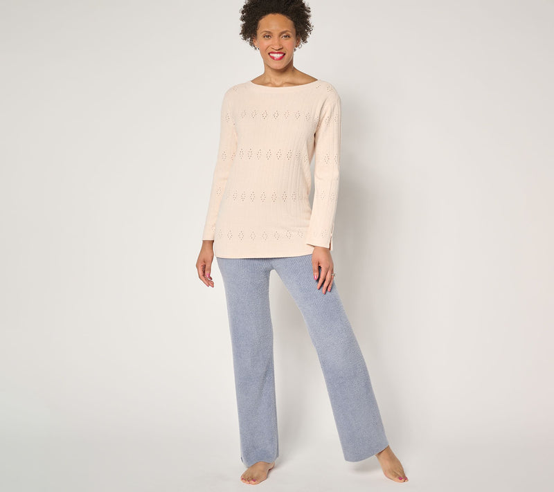 Barefoot Dreams CozyChic Ultra Lite Diamond Pointelle Tunic — View 5