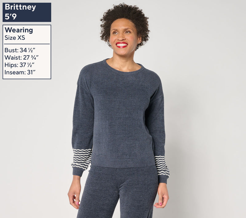 Barefoot Dreams CozyChic Ultra Lite Pointelle Pullover — View 15