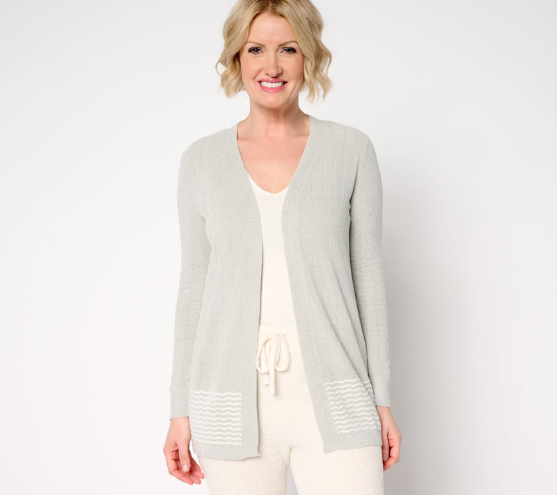 Barefoot Dreams CozyChic Ultra Lite Pointelle Cardigan — View 5