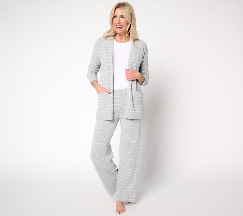 Barefoot Dreams CozyChic Ultra Lite Striped Cardigan — View 10