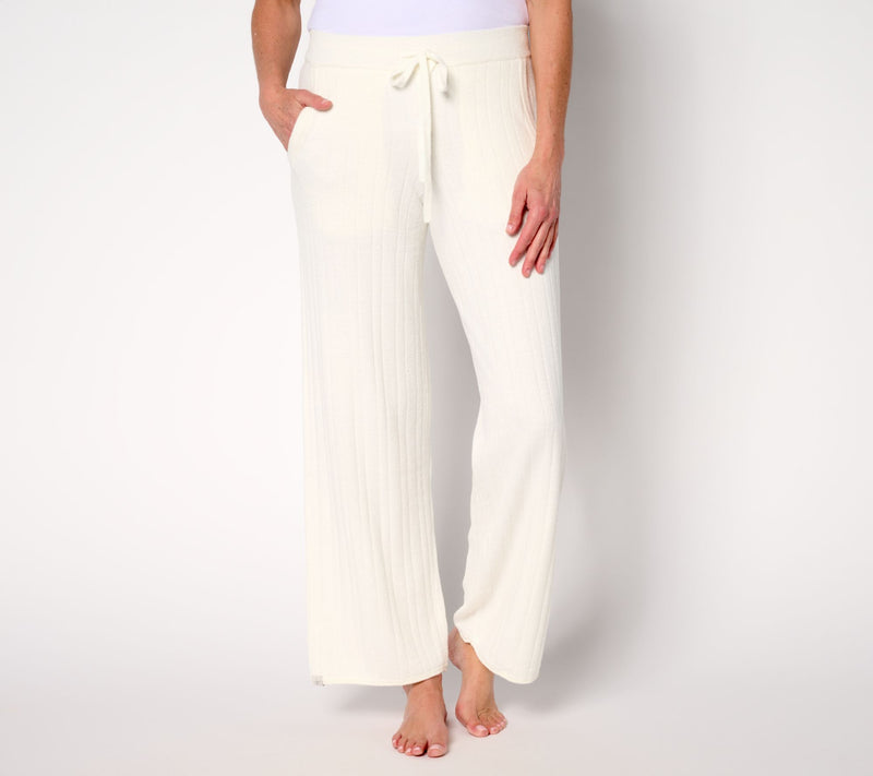 Barefoot Dreams Petite CozyChic Ultra Lite Ribbed Rolled Edge Pant — Main view