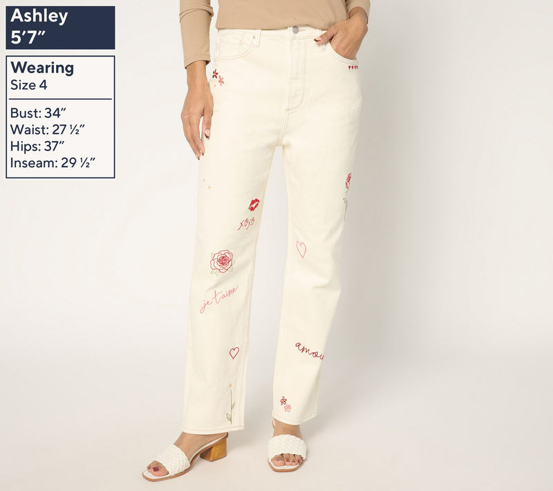 Driftwood Jeans Love Notes Jordie Relaxed Straight Jean - Cream — View 4