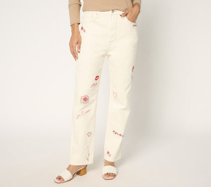 Driftwood Jeans Love Notes Jordie Relaxed Straight Jean - Cream