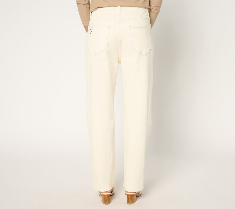 Driftwood Jeans Love Notes Jordie Relaxed Straight Jean - Cream — View 5