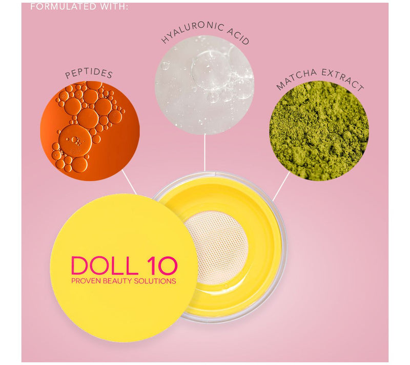 Doll 10 Dollskin Ultra-Blurring CC Brightening Powder w/ Brush — View 2