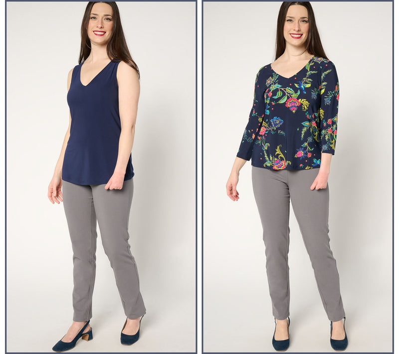 Women with Control Como Jersey Two Pack Tops — View 11