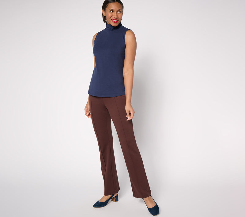 Women with Control Washed Cotton Mock Neck Top — View 13