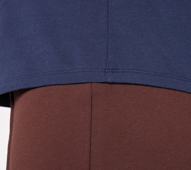 Women with Control Washed Cotton Mock Neck Top — View 14