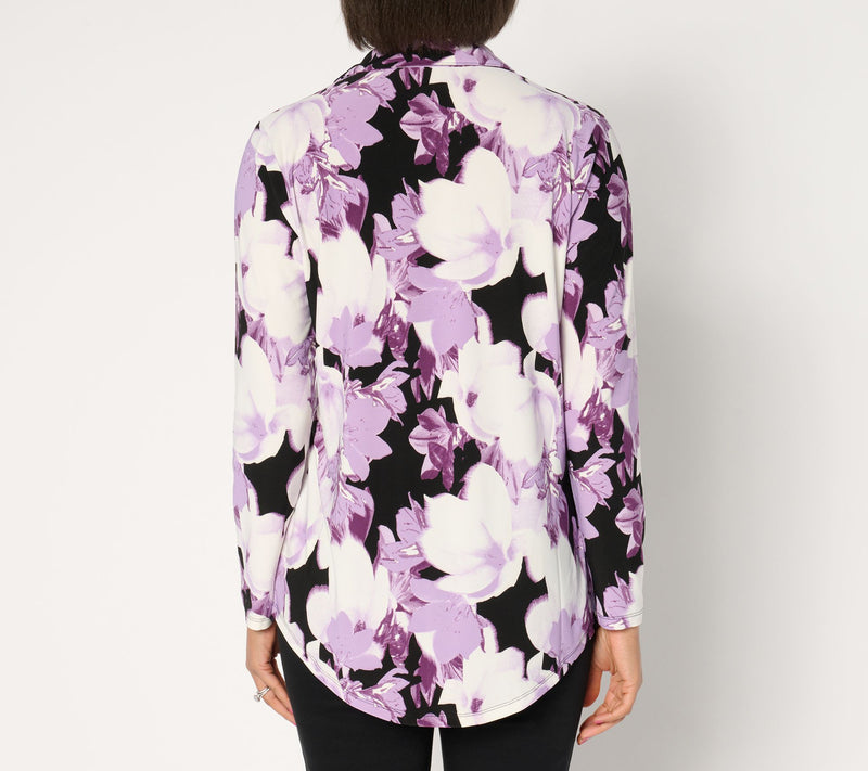 Women with Control Regular Printed Button Front Tunic — View 10