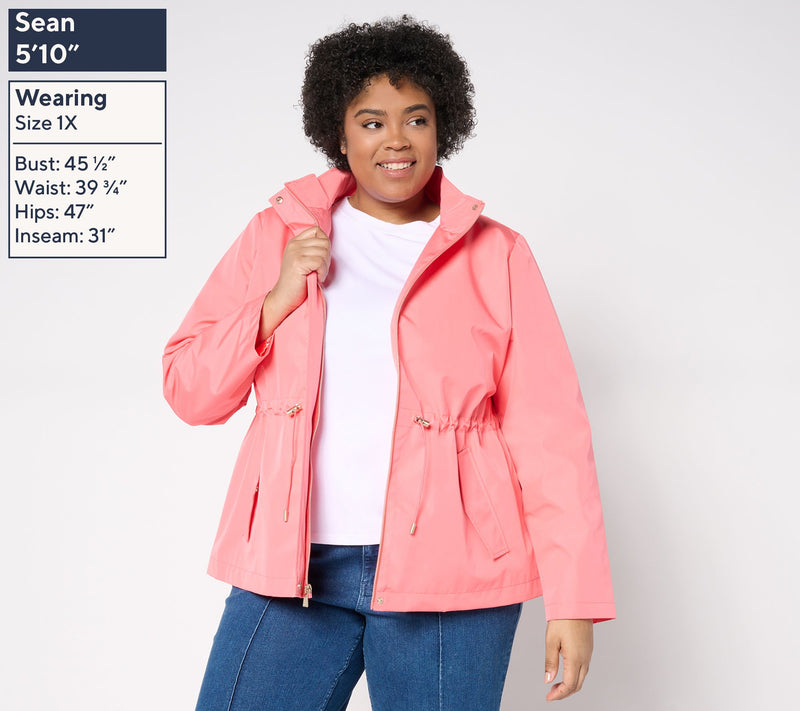 Susan Graver Water Resistant Anorak Jacket — View 2