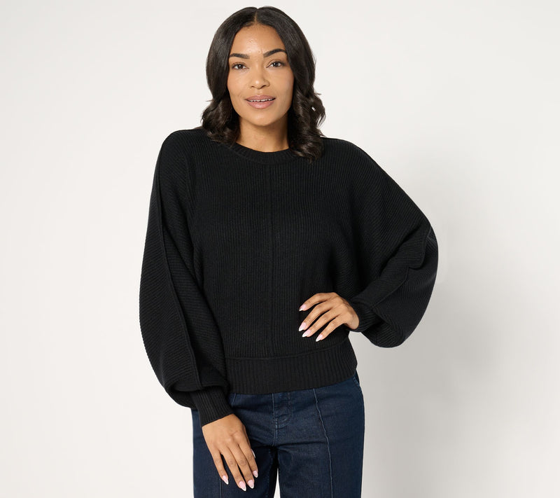 Carla Rockmore Collection Crewneck Dolman Sleeve Sweater — View 7