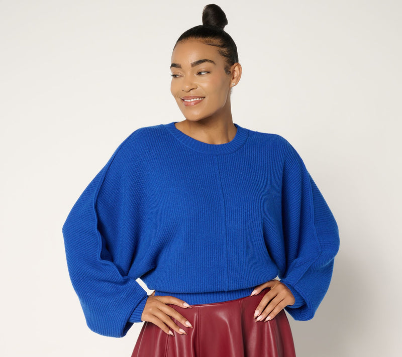 Carla Rockmore Collection Crewneck Dolman Sleeve Sweater — View 17