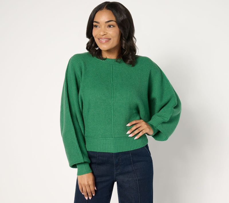 Carla Rockmore Collection Crewneck Dolman Sleeve Sweater — View 3