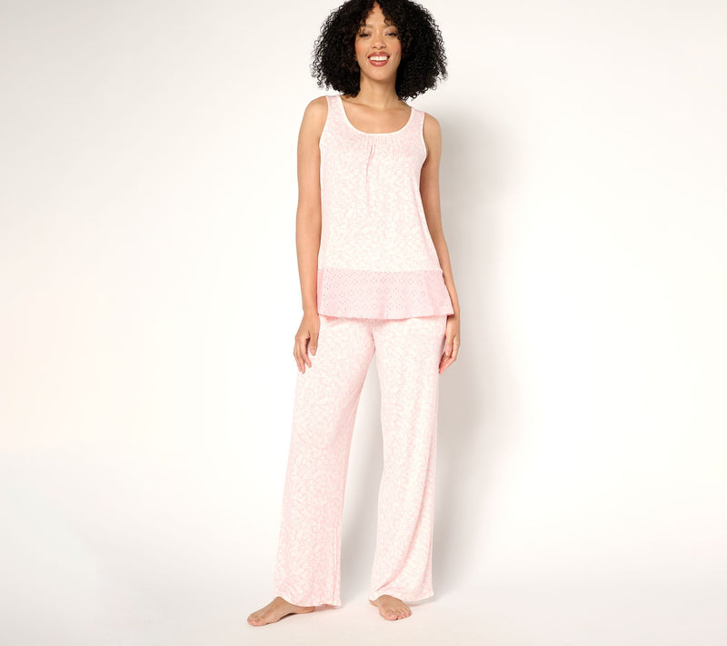 Cuddl Duds Soft Stretch Flounce Hem Tank — View 4