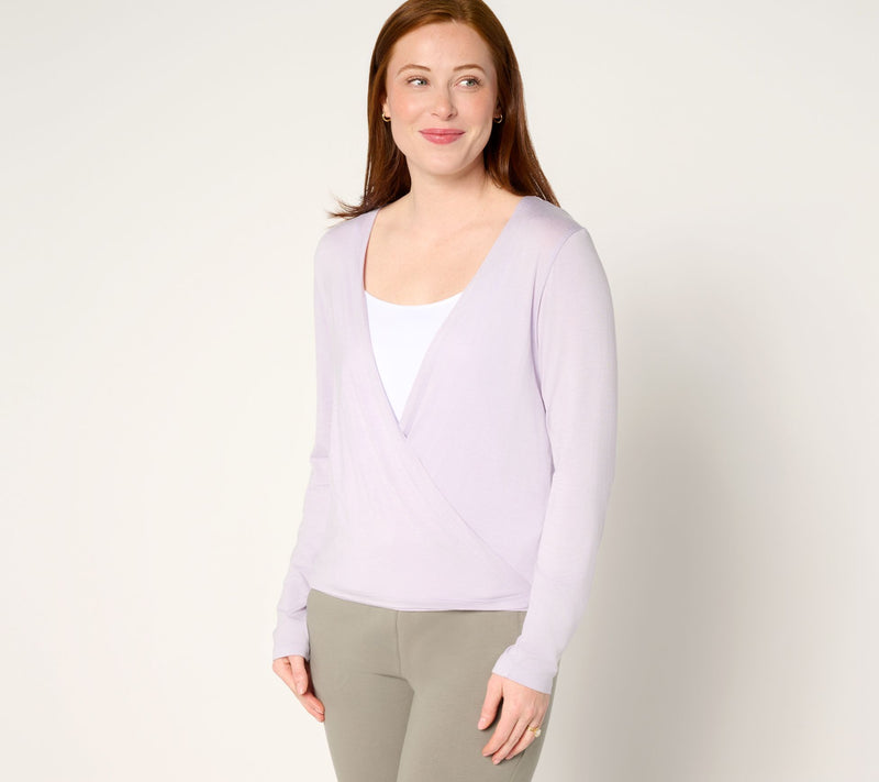 Cuddl Duds Soft Stretch Everyday Cardigan — View 4