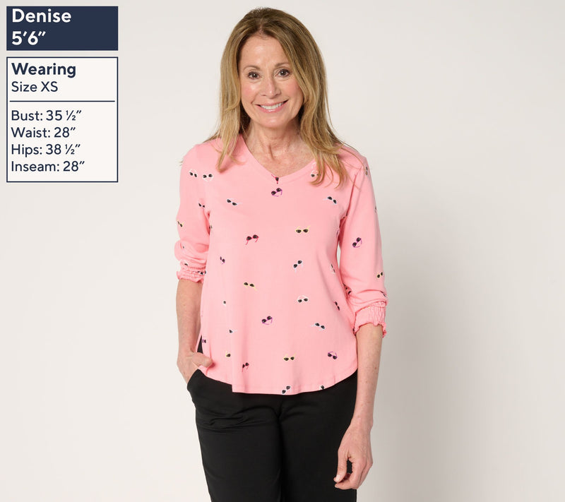 Cuddl Duds Cottonwear+ Dose of Sunshine Tee — View 10