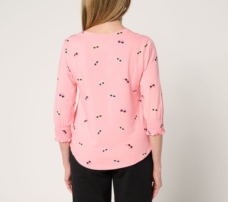 Cuddl Duds Cottonwear+ Dose of Sunshine Tee — View 11