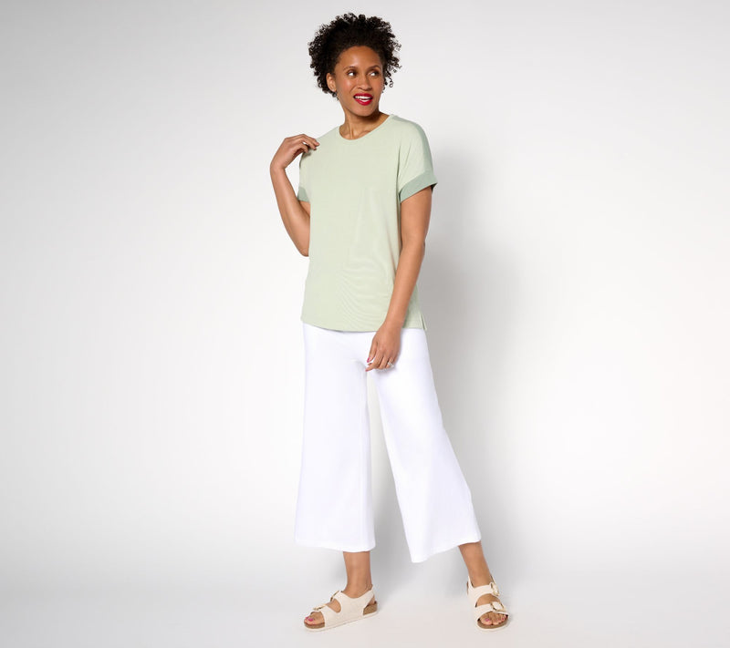 Cuddl Duds Modern Jersey Colorblock Knit Tee — View 12