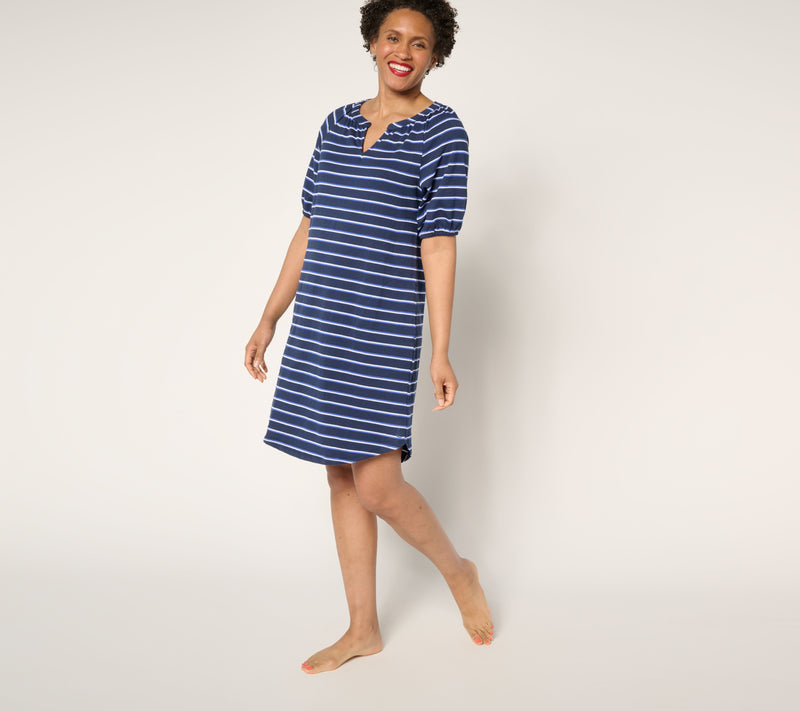 Cuddl Duds Jacquard Knit Lounge Dress — View 9