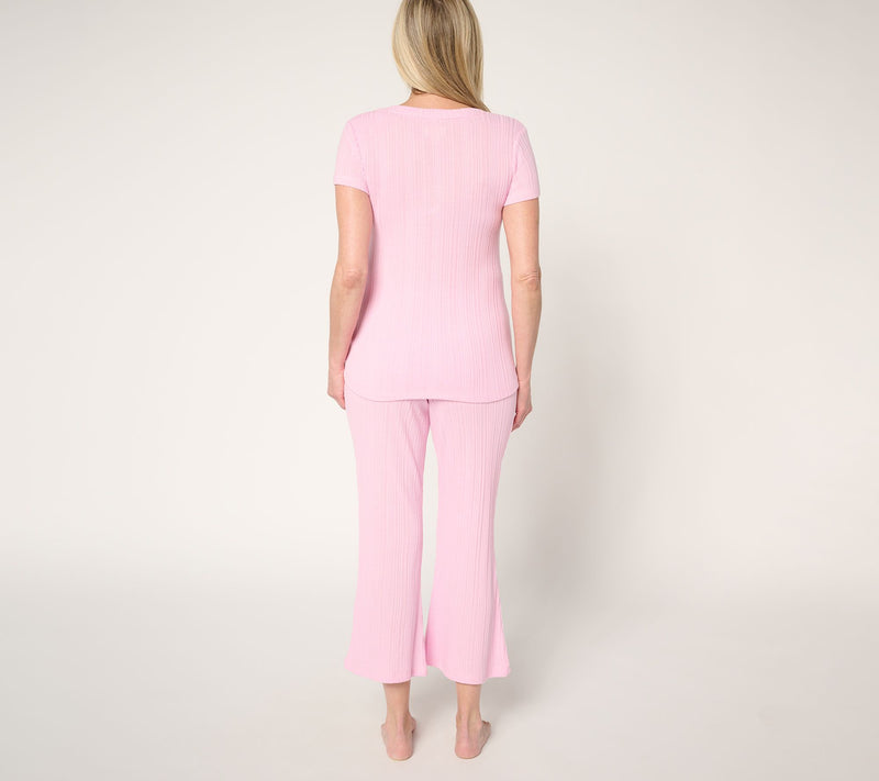 Sunday Brunch Variegated Rib Knit Lounge Set — View 3
