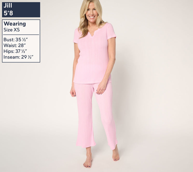 Sunday Brunch Variegated Rib Knit Lounge Set — View 2