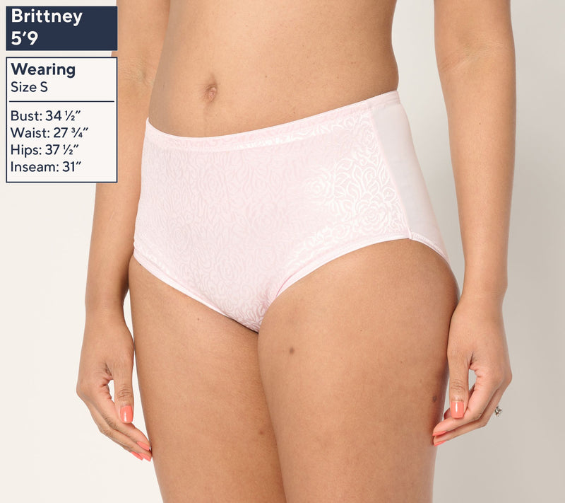 Breezies Wild Rose High Waisted Shaping Brief Set of 2 — View 6
