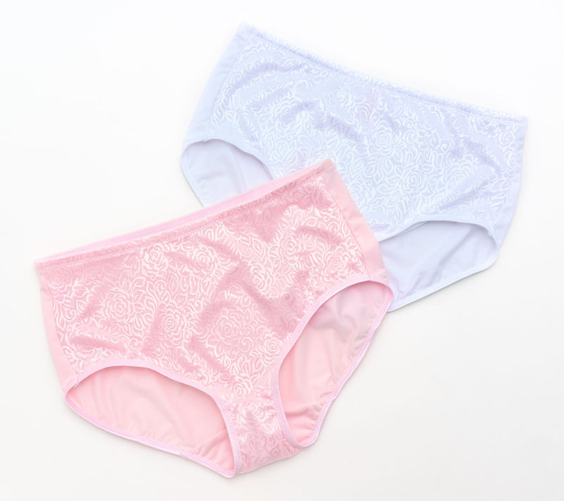 Breezies Wild Rose High Waisted Shaping Brief Set of 2 — View 3