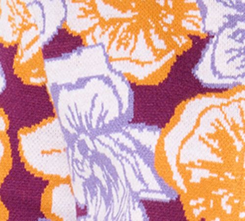 Sport Savvy Floral Intarsia Zip-Up Sweater Topper — View 4