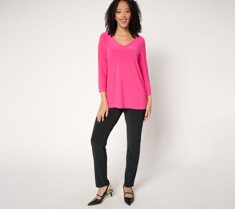 Women with Control Petite Knit Top & Pant Set — View 11