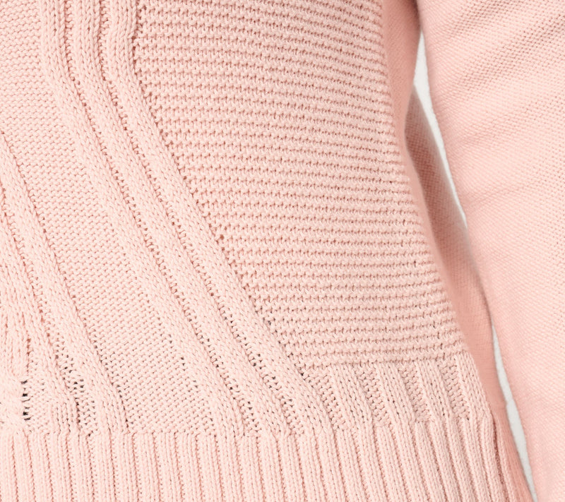 Women with Control Crew Neck Cable Sweater — View 12