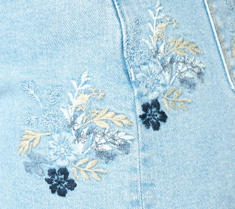 Driftwood Jeans Amie Embroidered Culotte Jean - Summer Blues — View 6