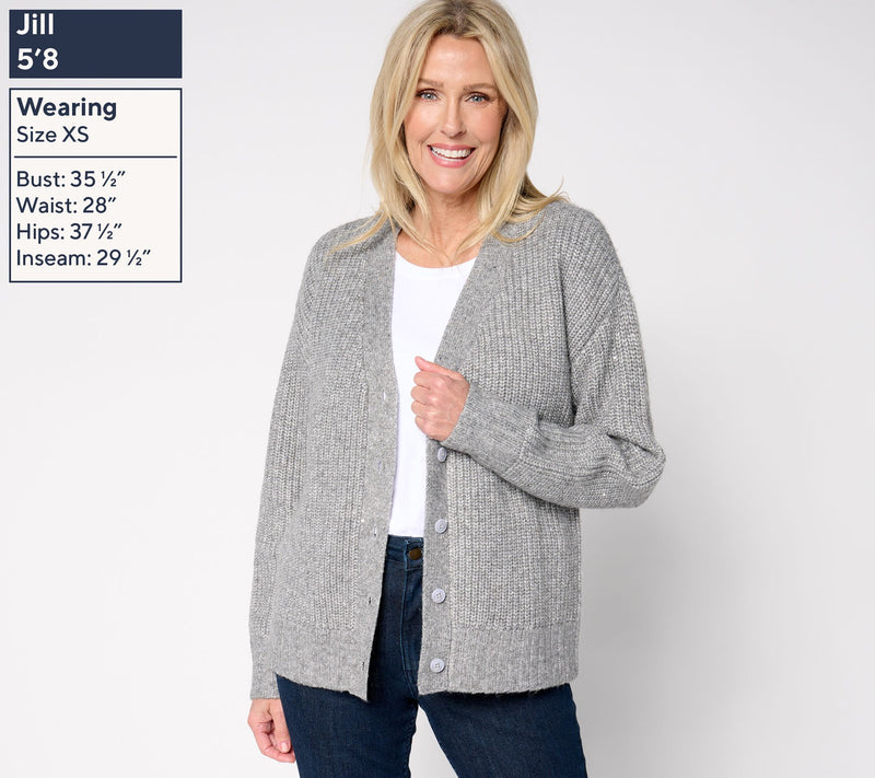 Studio Park x Amy Stran Button Front Sparklin' Cardigan — View 11