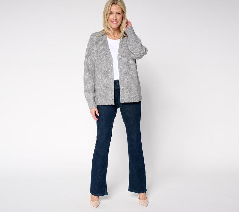 Studio Park x Amy Stran Button Front Sparklin' Cardigan — View 13