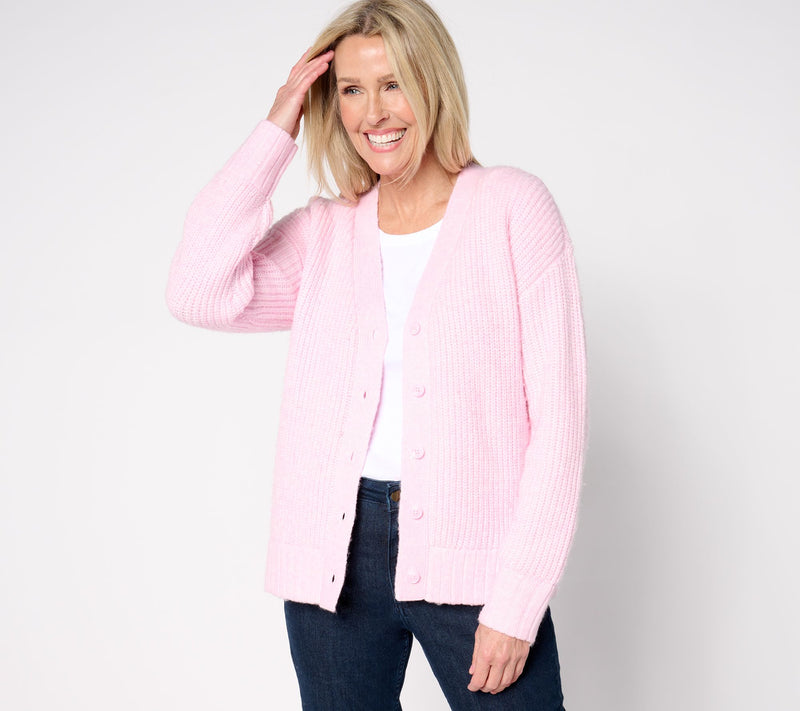 Studio Park x Amy Stran Button Front Sparklin' Cardigan — View 3