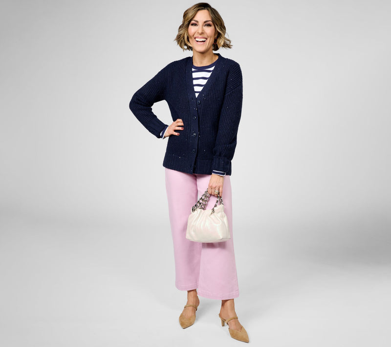 Studio Park x Amy Stran Button Front Sparklin' Cardigan — View 16