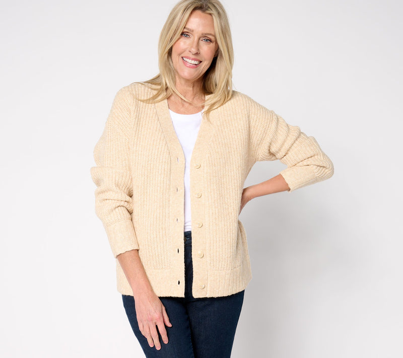 Studio Park x Amy Stran Button Front Sparklin' Cardigan — View 9