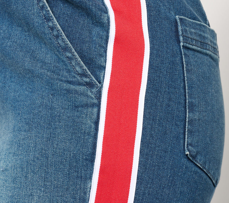 Studio Park x Amy Stran Petite Side Stripe Flare Jean — View 6