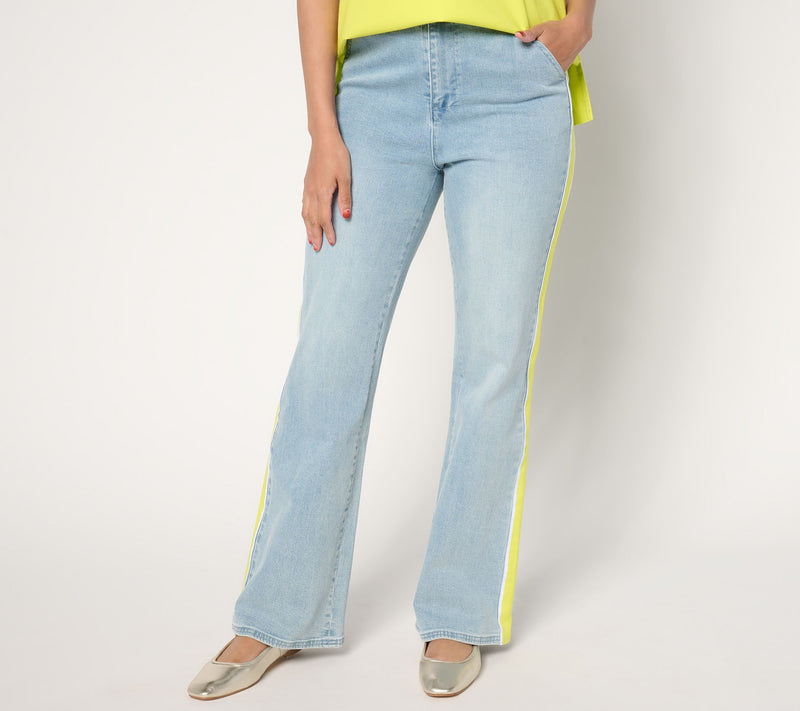 Studio Park x Amy Stran Petite Side Stripe Flare Jean — View 12