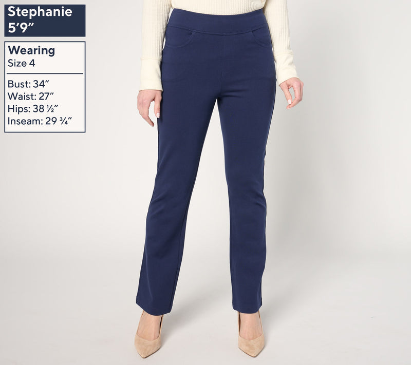 Belle by Kim Gravel Regular Ponte Baby Boot Cut Pant — View 2