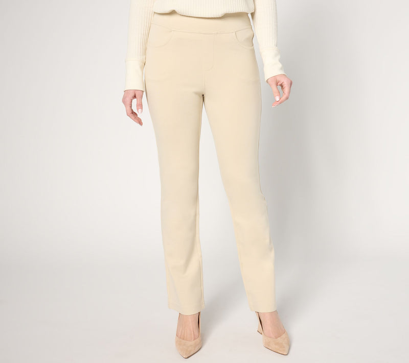 Belle by Kim Gravel Petite Ponte Baby Boot Cut Pant — View 10