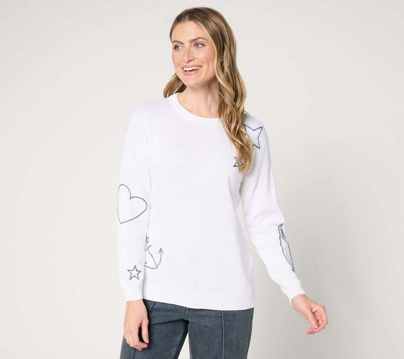 Belle by Kim Gravel Drop it Like It's Yacht Sweater — View 11
