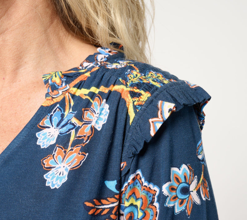 Belle by Kim Gravel Rayon Spandex Think Spring Knit Blouse — View 14