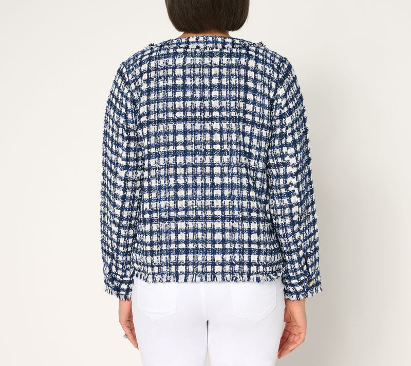 Belle by Kim Gravel Stay Bold Stay Gold Boucle Jacket — View 6