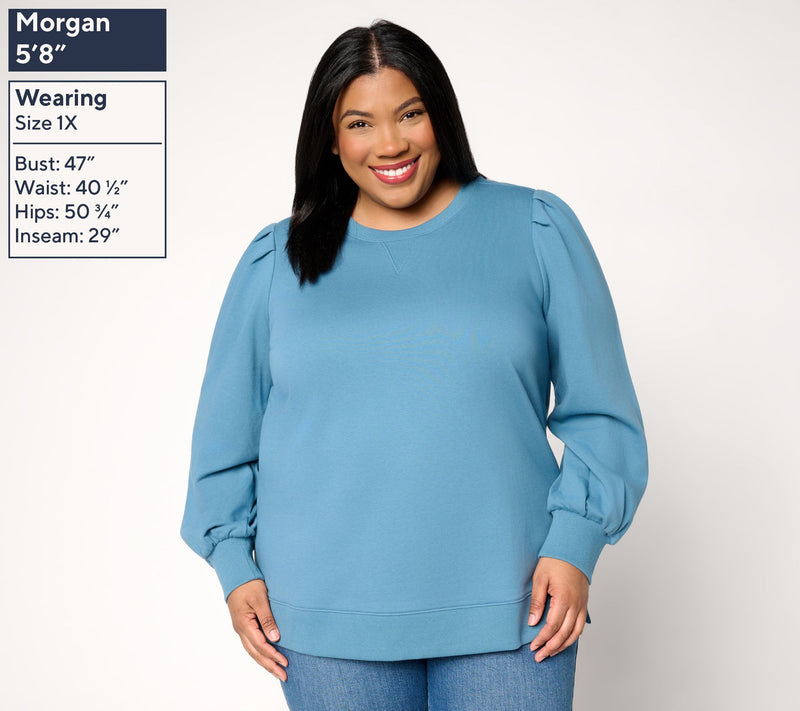 Belle by Kim Gravel Time to Relax Balloon Sleeve Sweatshirt — View 12