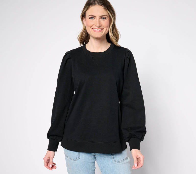 Belle by Kim Gravel Time to Relax Balloon Sleeve Sweatshirt — View 9